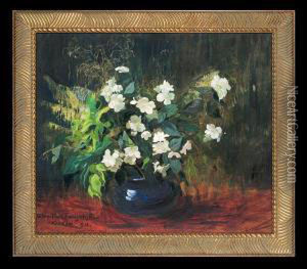 Jasmines Oil Painting - Stanislaw Ignacy Fabijanski Poraj
