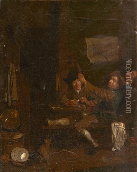 Scene De Taverne Oil Painting - Egbert van Heemskerck the Elder