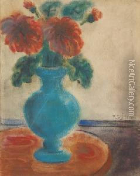 Vase Fleuri Oil Painting - Ferdinand Schirren