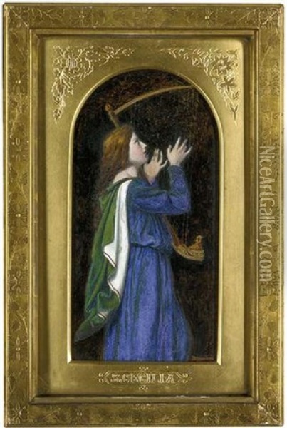 St. Cecilia Oil Painting - John Atkinson Grimshaw