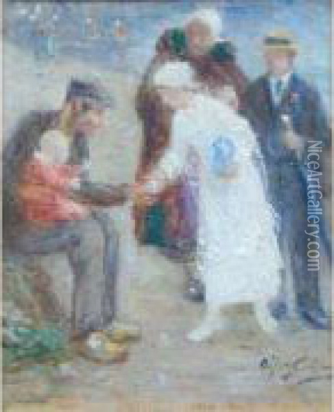 Communiante A Concarneau Oil Painting - Alfred Guillou