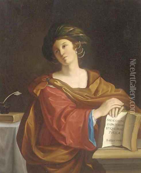 Sybilla Samia Oil Painting - Domenico Zampieri (Domenichino)