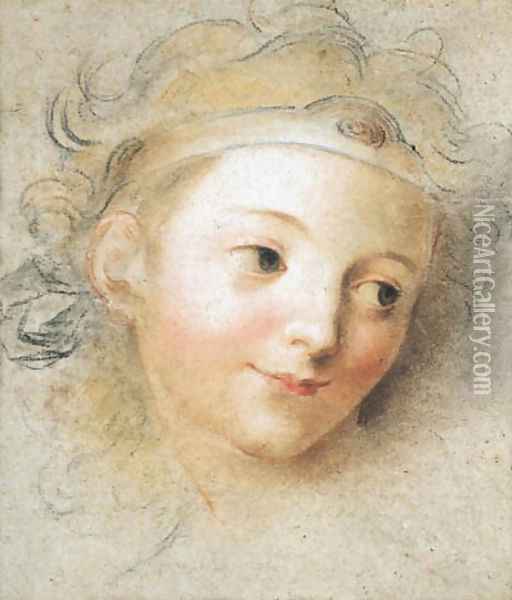 The head of a boy Oil Painting - Antoine Coypel