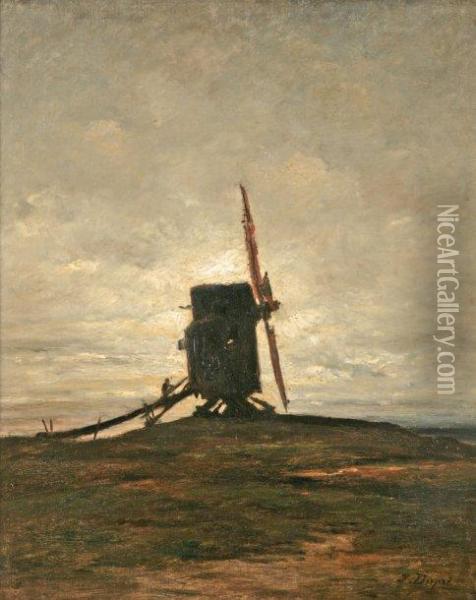 Le Moulin Pres De Cayeux-sur-mer Oil Painting - Jules Dupre