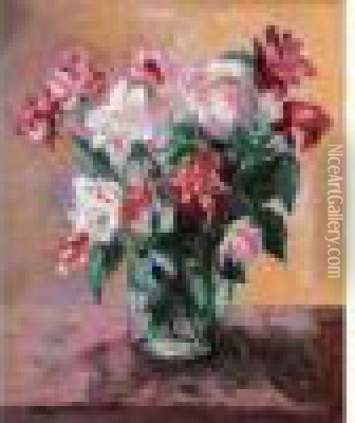 Les Roses Oil Painting - Henri Charles Manguin
