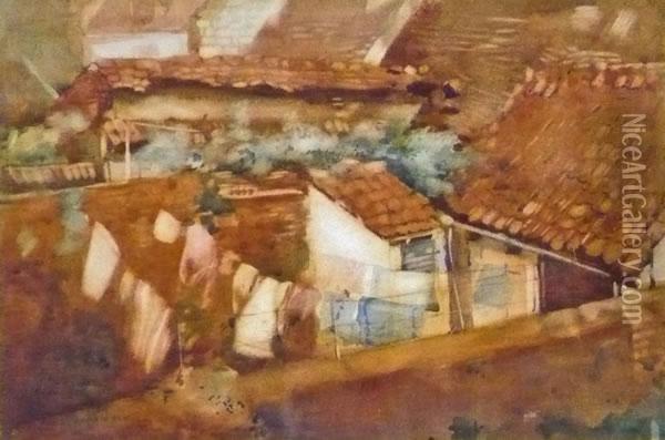 Washing Day Oil Painting - Robert Purves Flint