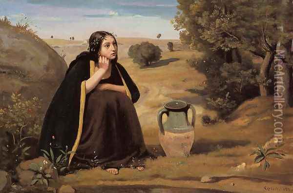 Rebecca Oil Painting - Jean-Baptiste-Camille Corot
