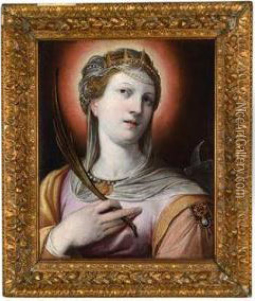 Die Heilige Katharina Von Alexandrien Oil Painting - Camillo Procaccini