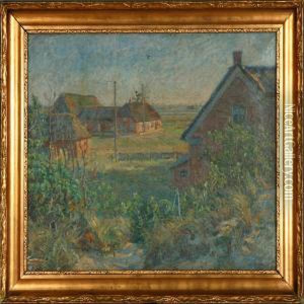 An Early Morning On Fanoeisland, Denmark Oil Painting - Borge C. Nyrop