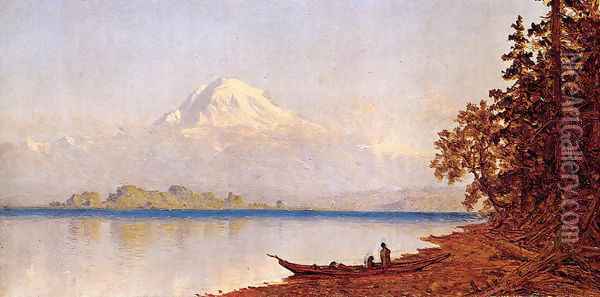 Mount Ranier Washington Territory Oil Painting - Sanford Robinson Gifford