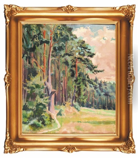 Sosna Oil Painting - Jerzy Karszniewicz
