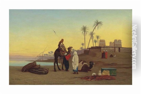 Baleane, Haute Egypte Oil Painting - Charles Theodore (Frere Bey) Frere