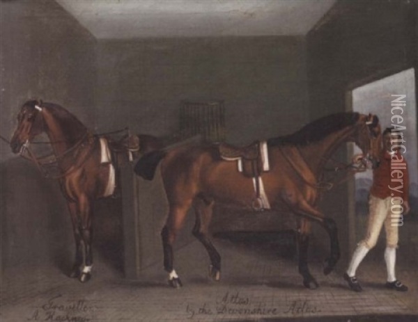 A Stable Interior With The Racehorses 