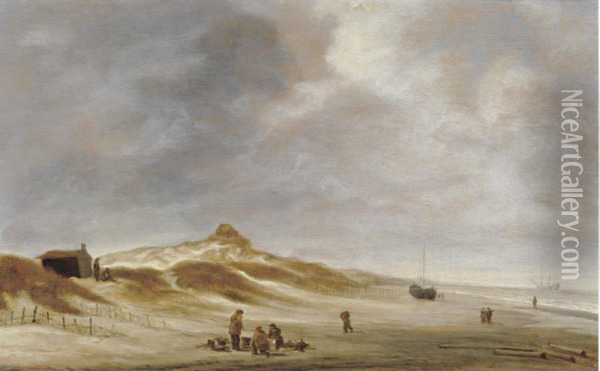 Property From The Estate Of Philip J. Hahn
 

 
 
 

 
 Landscape With Dunes Oil Painting - Godaert Kamper