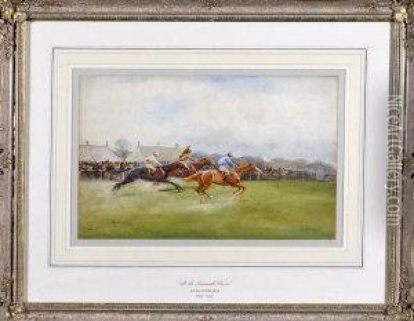 At Newcastle Races Oil Painting - John Atkinson