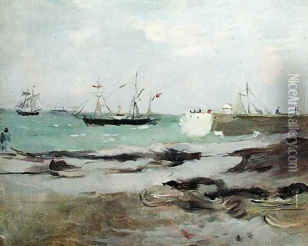 The Entrance to the Port of Boulogne 1880 Oil Painting - Berthe Morisot