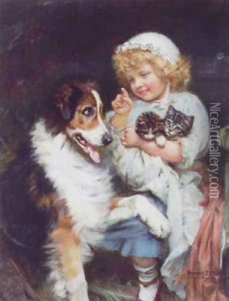 You Must Not Touch! Oil Painting - Arthur John Elsley