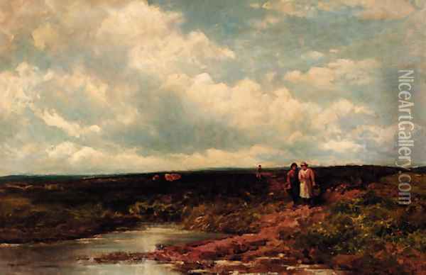 Across the Moor Oil Painting - Edmund Morison Wimperis