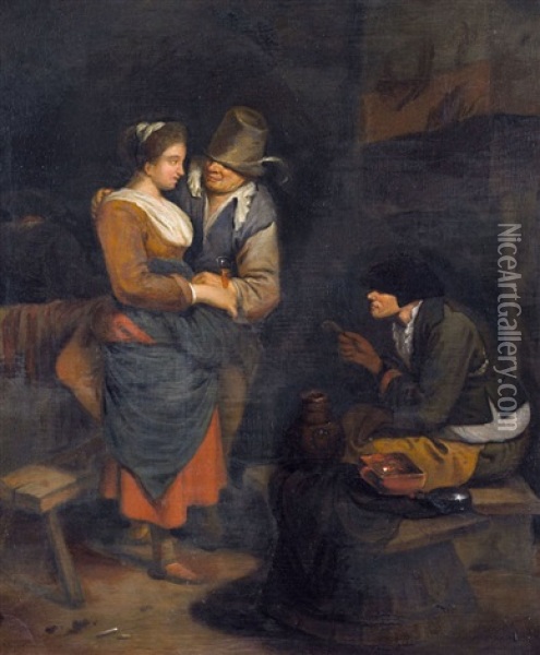 Le Vieux Galant Oil Painting - Cornelis Pietersz Bega