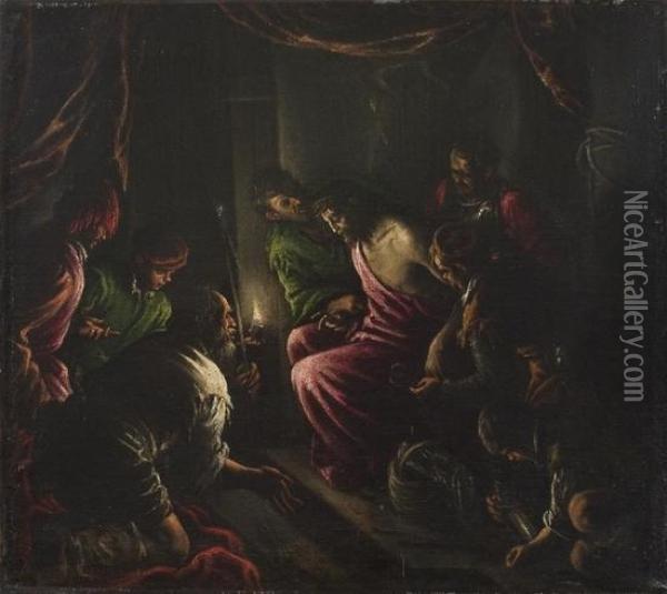 Cristo Deriso Oil Painting - Jacopo Bassano (Jacopo da Ponte)