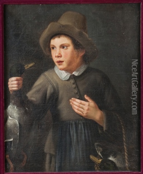 Le Jeune Marchand De Canard Oil Painting - Jacob Gerritsz Cuyp