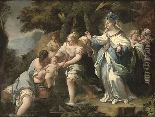 The Finding of Moses Oil Painting - Luca Giordano