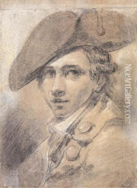 Portrait En Buste D'un Jeune Homme Portant Un Bicorne Oil Painting - Guillaume Joseph Roques