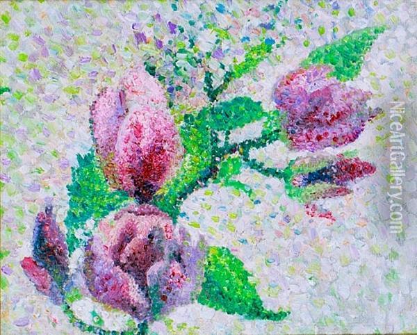 Study Of Magnolia Oil Painting - Henri Martin