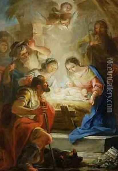 Adoration of the Shepherds Oil Painting - Mariano Salvador Maella