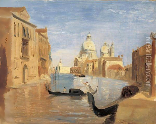 Vue De Venise Oil Painting - Jean-Baptiste-Camille Corot