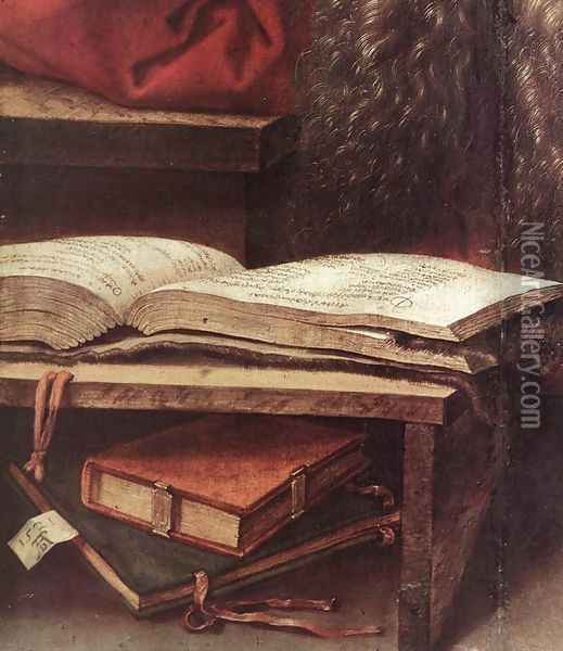 St Jerome (detail) Oil Painting - Albrecht Durer