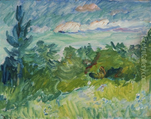 Landskap Oil Painting - Thorvald Erichsen