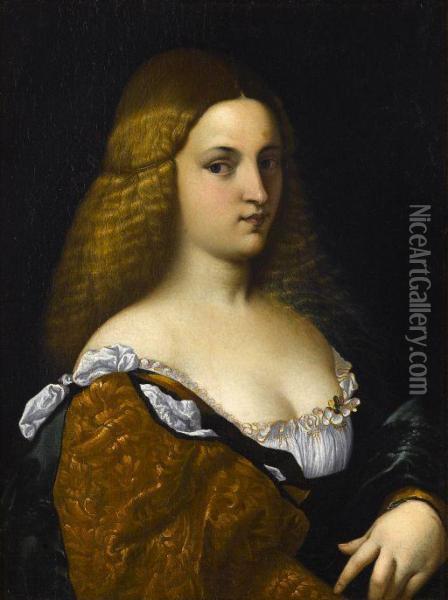 Violante (la Bella Gatta) Oil Painting - Tiziano Vecellio (Titian)