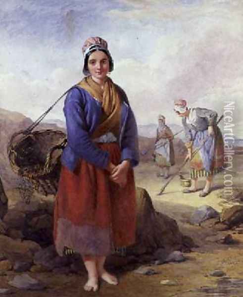 French Fisherwomen Oil Painting - William Lee