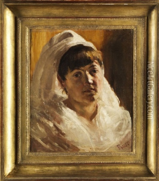 Portrait Einer Jungen Frau Oil Painting -  Rust