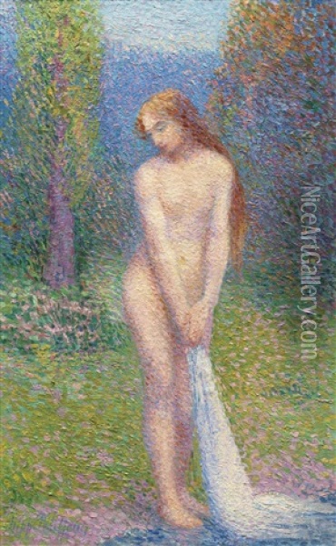 Baigneuse Oil Painting - Hippolyte Petitjean