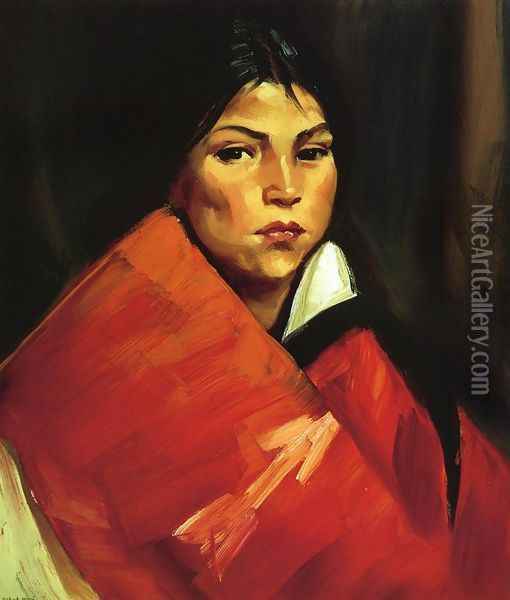 Indian Girl Oil Painting - Robert Henri