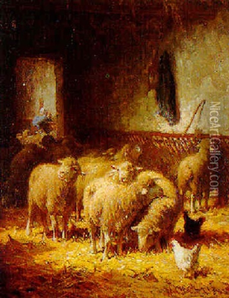 La Bergerie Oil Painting - Charles H. Clair