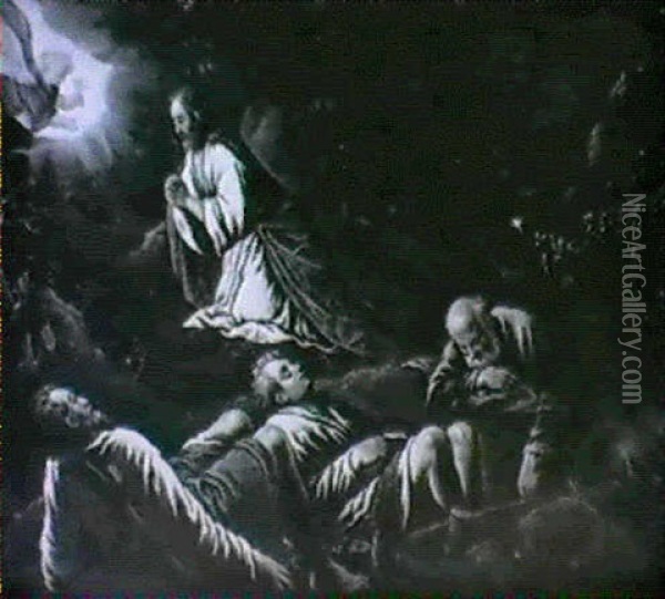 Le Christ Au Mont Des Oliviers Oil Painting - Francesco Bassano the Younger