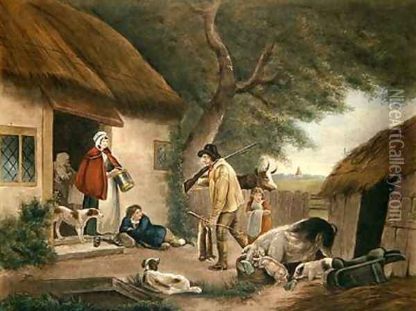 The Warrener Oil Painting - George Morland