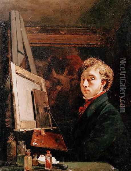 Self Portrait Oil Painting - Richard Parkes Bonington