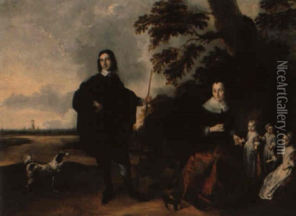 Portrait De Famille Oil Painting - Jan Van Bijlert
