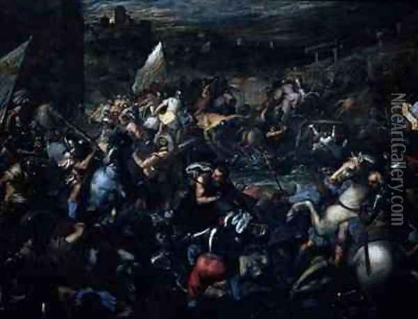 Gattamelata Warrior and Venice Conquering Verona Oil Painting - Giovanni Contarini