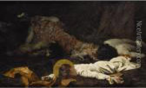 La Mort De Tarcisius Oil Painting - Jose Moreno Carbonero