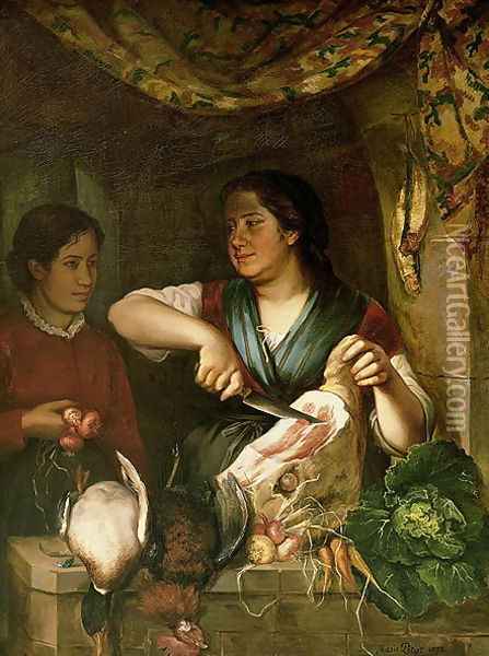 Tradeswoman, 1875 Oil Painting - Marie, Mrs Dujardin-Beaumetz Petiet