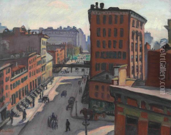 Greenwich Village Oil Painting - Samuel Halpert