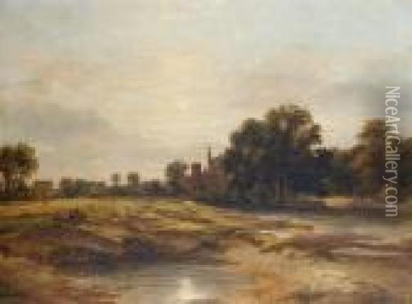 View Of Eton Oil Painting - Alfred Walter Williams