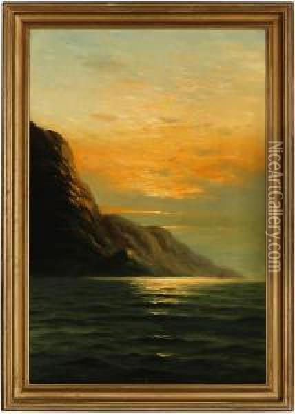 Marine Sunset Oil Painting - Nels Hagerup
