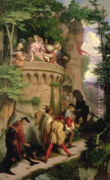 The Rose, 1847 Oil Painting - Moritz Ludwig von Schwind