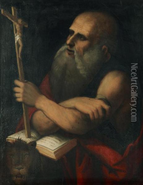 Helige Hieronymus Oil Painting - Andrea Solario